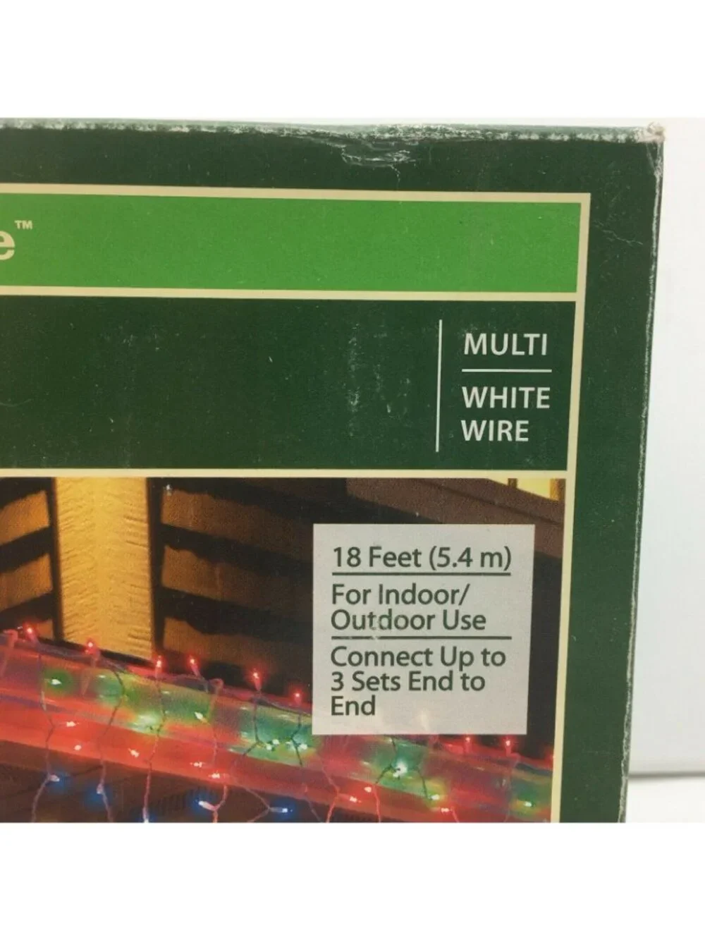 Holiday Time 300 Christmas 18 Ft Multicolor Bulbs White Wire Icicle Light Set